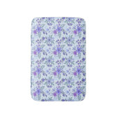 Schattigee Paarse Hand Getrokken Bloemen Badmat (Voorkant Verticaal)