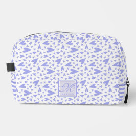Schattigee Paarse harten - monogram Toilettasje