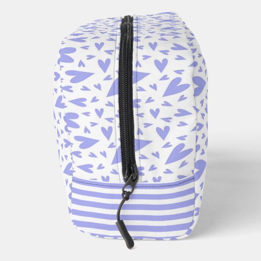 Schattigee Paarse harten - monogram Toilettasje (Rechts)