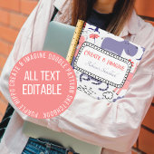 Schattigee Paarse Hippo Creëer & Imagine Doodle Pa Notitieboek