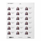 Schattigee Paarse Kerstman Retouradres Etiket (Full Sheet)