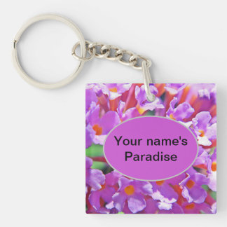 Schattigee Paarse kleine bloemetjes Sleutelhanger
