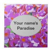 Schattigee Paarse kleine bloemetjes Tegeltje (Voorkant)