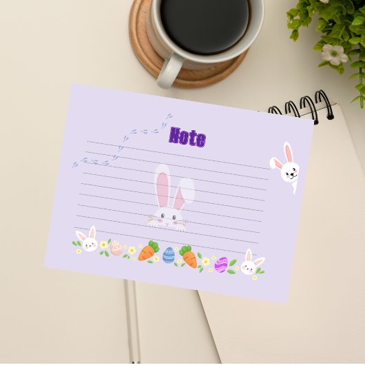 Schattigee Paarse konijnenpost-it notities Post-it® Notes