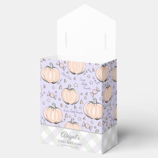 Schattigee Paarse lieve kleine pompoen Halloween & Bedankdoosjes (Geopend)