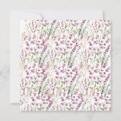Schattigee Paarse Lila een beetje Wildflower Baby  Kaart (Achterkant)