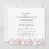 Schattigee Paarse Lila een beetje Wildflower Baby  Kaart (Voorkant)