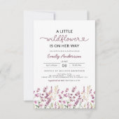 Schattigee Paarse Lila een beetje Wildflower Baby  Kaart (Voorkant)
