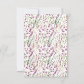 Schattigee Paarse Lila een beetje Wildflower Baby  Kaart (Achterkant)
