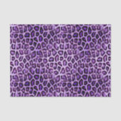 Schattigee Paarse Luipaard Dierenprint Girly Party Tissuepapier (Voorkant)