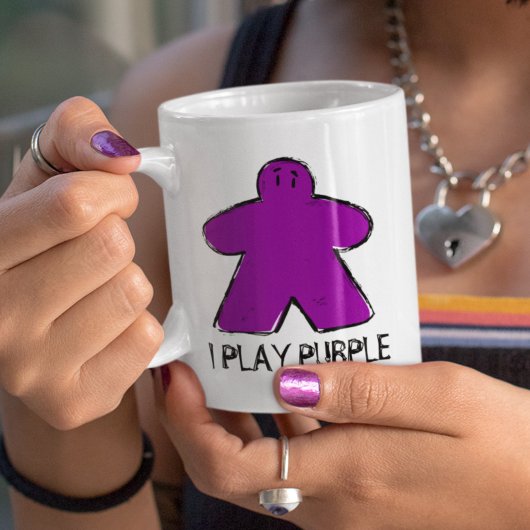 Schattigee Paarse Meeple Tekenbord Game Cup Mok