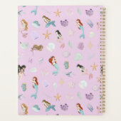 Schattigee Paarse Mermaids Monogram Meisjes Planner (Achterkant)