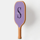 Schattigee Paarse Monogram Initiaal + Naam Pickleball Paddle (Links)