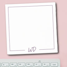 Schattigee Paarse Monogram Initialen