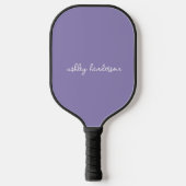 Schattigee Paarse Monogram Volledige Naam Pickleball Paddle (Voorkant)