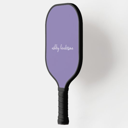 Schattigee Paarse Monogram Volledige Naam Pickleball Paddle (Links)