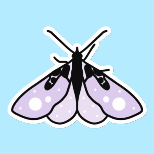 Schattigee Paarse mot Sticker