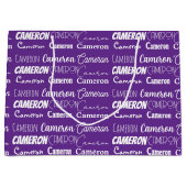 Schattigee Paarse Naam Collage Gepersonaliseerd Ve Groot Cadeauzakje (Voorkant)