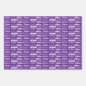 Schattigee Paarse Naam Collage Gepersonaliseerd Ve Inpakpapier Vel (Voorkant 2)