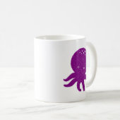Schattigee Paarse Octopus Oude Print Koffiemok (Voorkant rechts)