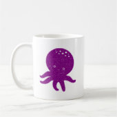 Schattigee Paarse Octopus Oude Print Koffiemok (Links)