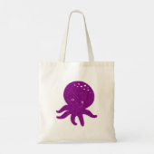 Schattigee Paarse Octopus Oude Print Tote Bag (Achterkant)
