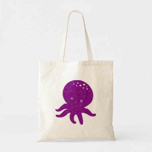 Schattigee Paarse Octopus Oude Print Tote Bag (Voorkant)