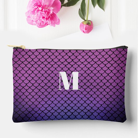 Schattigee Paarse Ombre Gradiënt Zeemeermin Schale Etui