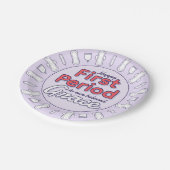 Schattigee Paarse Pad Happy First Period Party Papieren Bordje (Gekanteld)