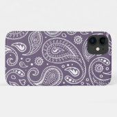 Schattigee Paarse Paisley Pattern Case-Mate iPhone Case (Achterkant (horizontaal))