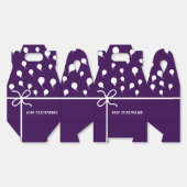 Schattigee Paarse partij ballonnen en linten op ma Bedankdoosjes (Ongevouwen)