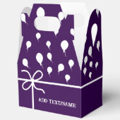 Schattigee Paarse partij ballonnen en linten op ma Bedankdoosjes (Open)