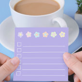 Schattigee Paarse pastelbloemen mini checklist Post-it® Notes