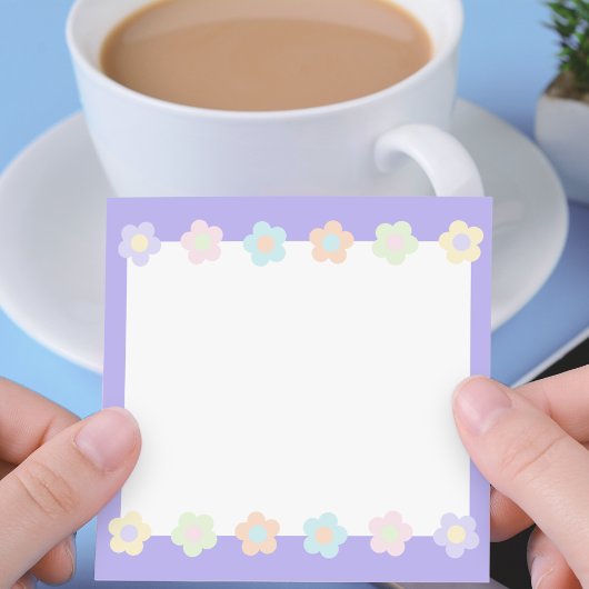 Schattigee Paarse pastelbloemen Post-it® Notes