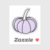 Schattigee Paarse pompoen Sticker (Vel)