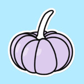 Schattigee Paarse pompoen Sticker
