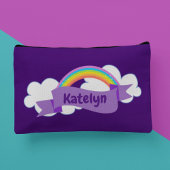 Schattigee Paarse regenboog gepersonaliseerd Etui