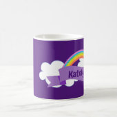 Schattigee Paarse regenboog  gepersonaliseerd Koffiemok (Center)
