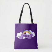 Schattigee Paarse regenboog gepersonaliseerd Tote Bag (Voorkant)