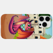 Schattigee paarse/rode cartoon draak Case-Mate iPhone case (Achterkant (horizontaal))