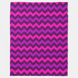 Schattigee Paarse Roze Chevrons Grote Fleece Deken