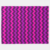 Schattigee Paarse Roze Chevrons Grote Fleece Deken (Voorkant (Horizontaal))