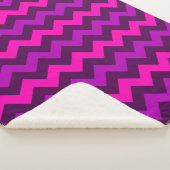 Schattigee Paarse Roze Chevrons Kleine Sherpa Deke Deken (3/4)
