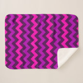 Schattigee Paarse Roze Chevrons Kleine Sherpa Deke Deken (Voorkant (horizontaal))