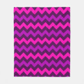Schattigee Paarse Roze Chevrons Medium Fleece Deke (Voorkant)