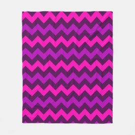 Schattigee Paarse Roze Chevrons Medium Fleece Deke
