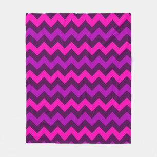 Schattigee Paarse Roze Chevrons Medium Fleece Deke Deken