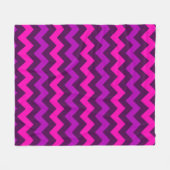 Schattigee Paarse Roze Chevrons Medium Fleece Deke Deken (Voorkant (Horizontaal))