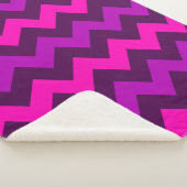 Schattigee Paarse Roze Chevrons Medium Sherpa Deke Sherpa Deken (3/4)