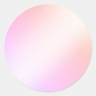 Schattigee Paarse Roze Ombre Blank Elegante Chique Ronde Sticker